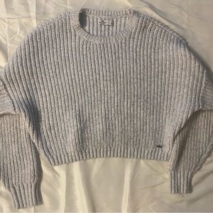 Fuzzy Cropped White Sweater - Like New, Only Worn Once